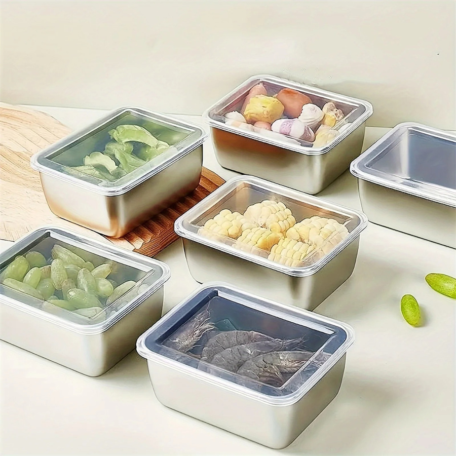 1/3/5pcs Stainless Steel Food  - Food Storage Method reseña y precio