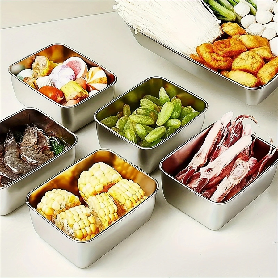 1/3/5pcs Stainless Steel Food  - Food Storage Method reseña y precio