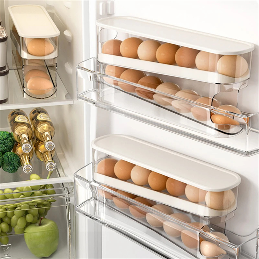 1PC Slide Type Egg Carton Doub - Egg Storage Holder reseña y precio