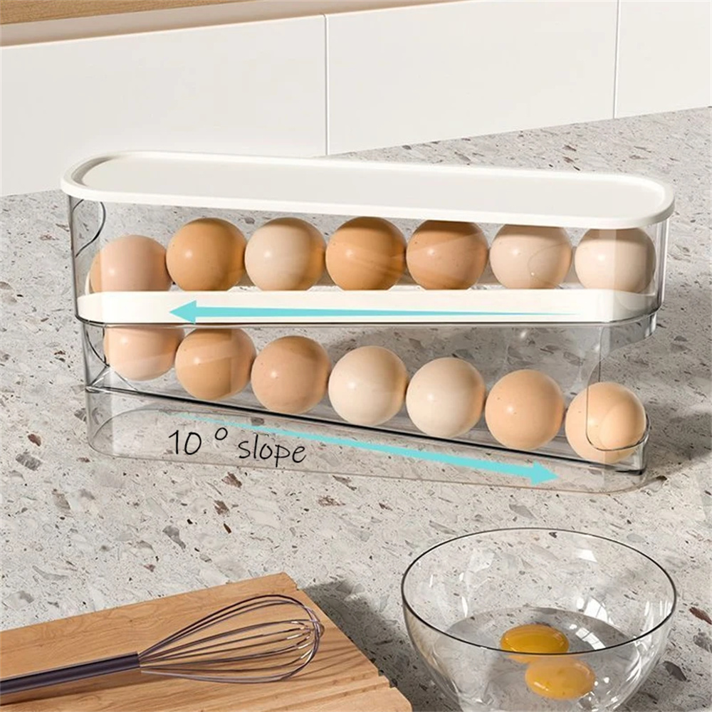 1PC Slide Type Egg Carton Doub - Egg Storage Holder reseña y precio