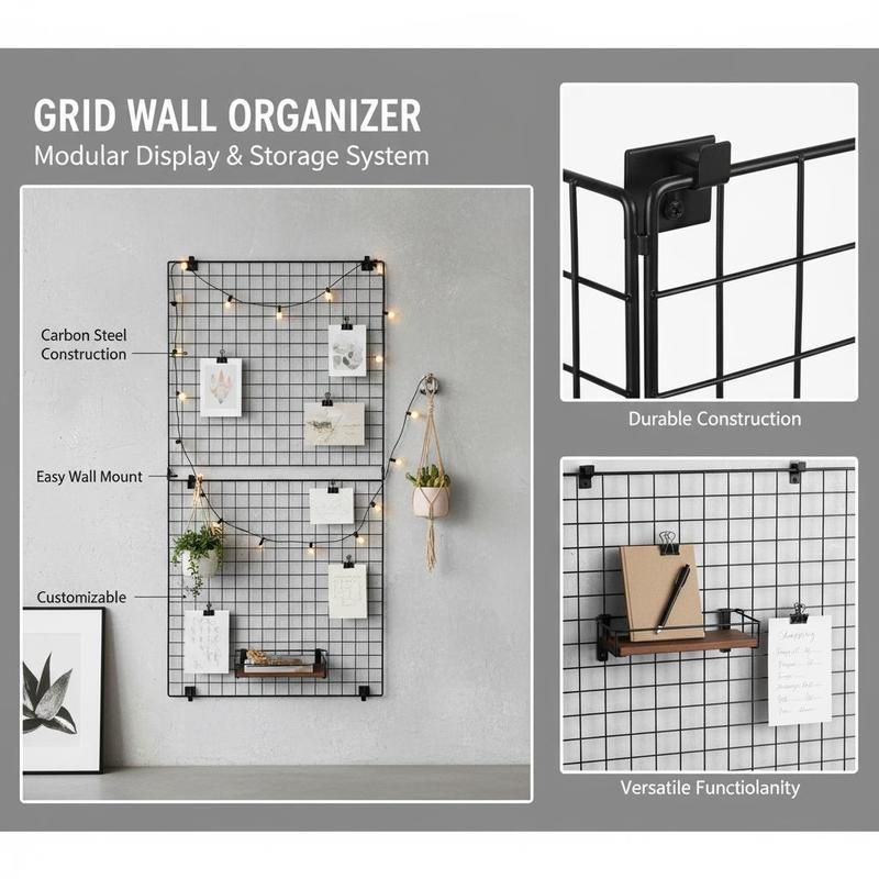 3 Packs Grid Wall Panels, 2 x  - Food Storage Rack reseña y precio