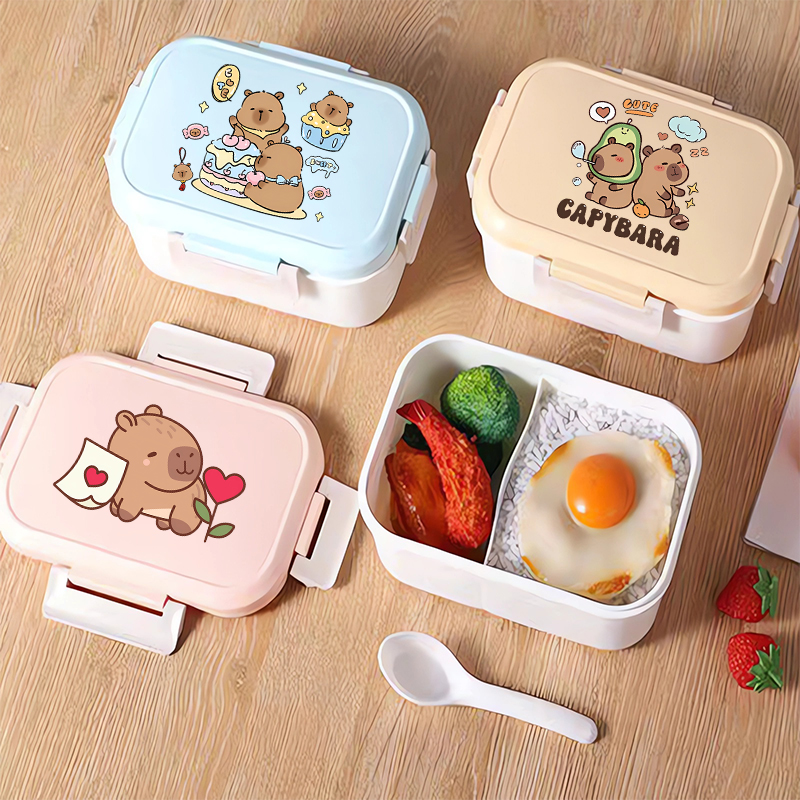 Capybara Bento Lunch Box Carto - Food Storage Room reseña y precio