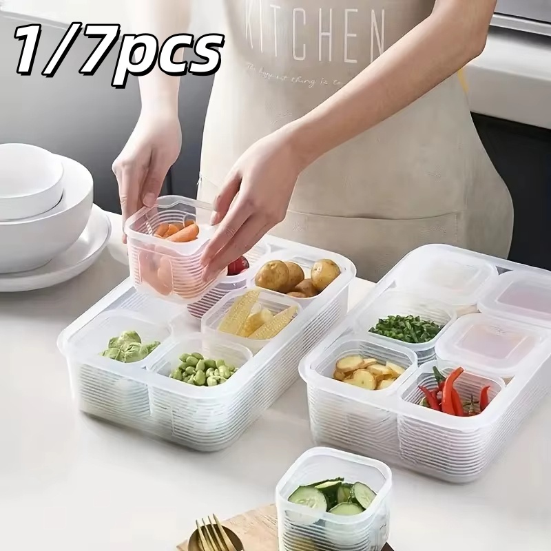 1/7pcs Food Storage Container  - Food Storage Containers Plastic Box reseña y precio
