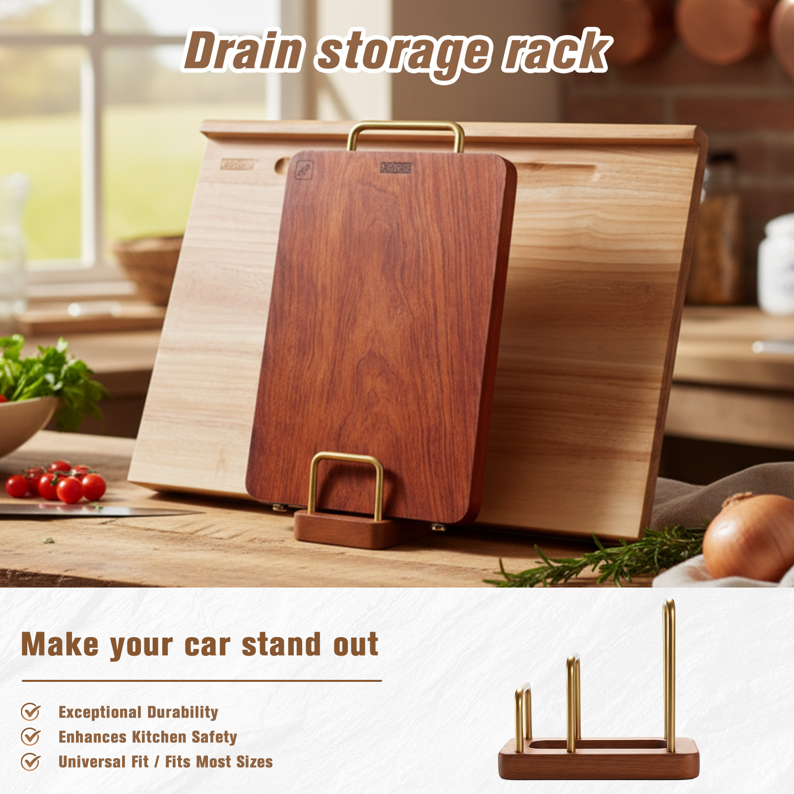 Solid Wood Plate Rack Multi La - Food Storage Rack reseña y precio