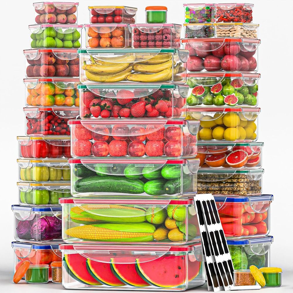 70 Pcs Large Food Storage Cont - Food Storage Containers Plastic Box reseña y precio